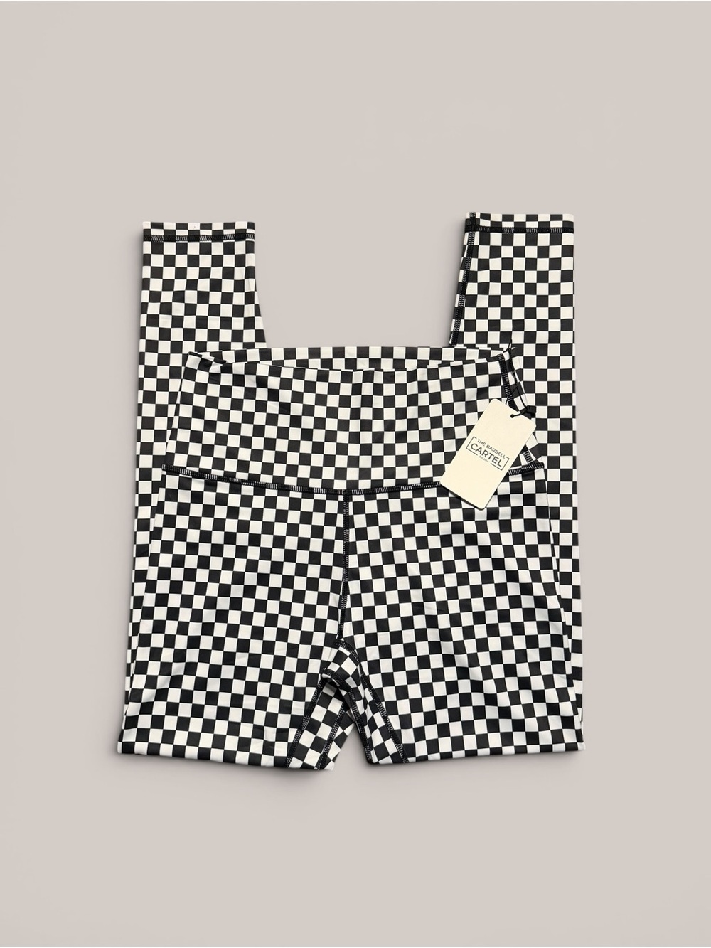 The Barbell Cartel Black and White Checkered Leggings